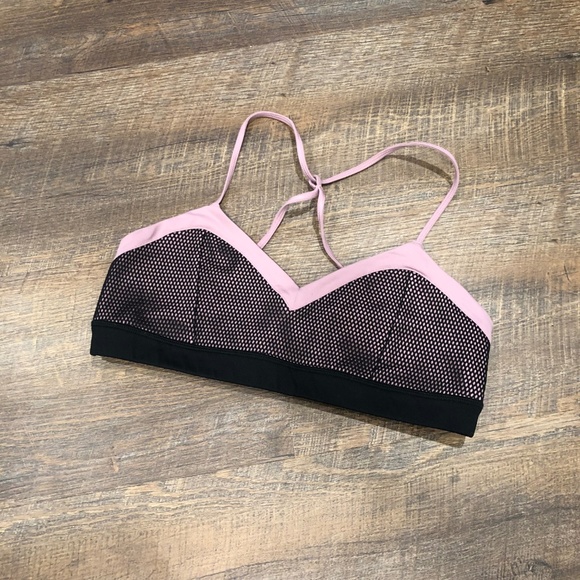 ALO Yoga Other - ALO Yoga Mesh Bra Black Pink Strappy
